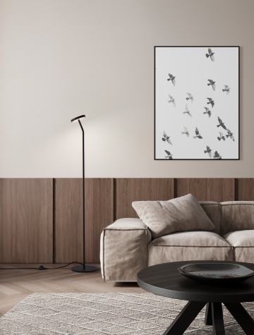 Lampadar Logos Negru Ø21 x H 123 cm