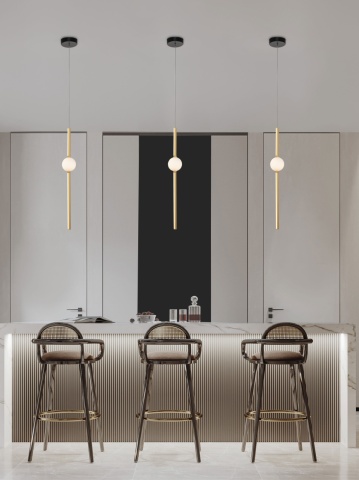 Pendul Acrobat Negru / Opal Ø12 x H 120 cm