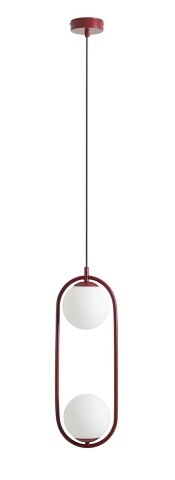 Pendul Riva 18,5 cm 2xE14 - Roșu vin