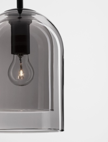 Pendul Velor Smokey / Negru Ø18 x H 240 cm