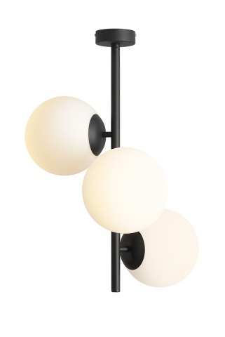 Plafonieră Fin 46 cm 3xE27 - Negru