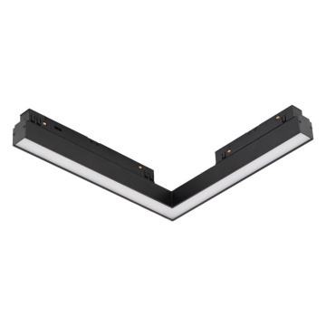 Proiector colt orizontal sina magnetica Alfa Saga 24W DALI CCT DIMM - Negru