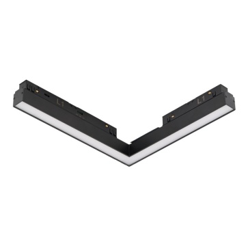 Proiector pe colt orizontal sina magnetica Alfa Saga 24W 2LINE • CCT SWITCH • TRIAC DIMMER - Negru