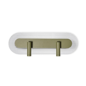 Aplică de perete RIFLO W D olive with adjustable readers, verde