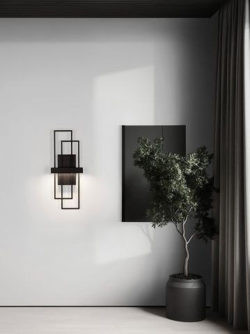 Aplica perete decorativa Alis Negru 20,5 x 9,5 x 51,5 cm