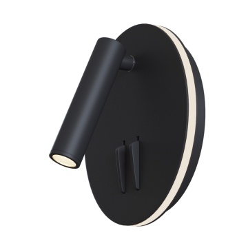 Aplica perete Ios 176 - H 14 cm, 3000K, Negru