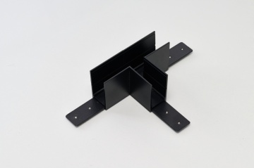 Conector tip T sistem șină aplicata Beta - Negru