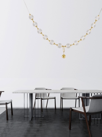 Corp de iluminat suspendat Brillante Auriu Ø185 x H 120 cm