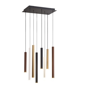 Corp de iluminat suspendat Cala 48W 3000K - Alb+Negru+Auriu+Corten