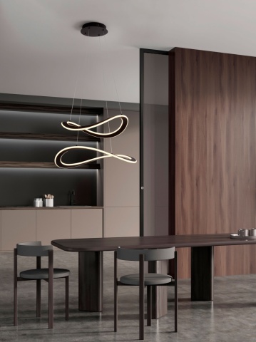 Corp de iluminat suspendat Celestia Negru Ø60 x H 120 cm