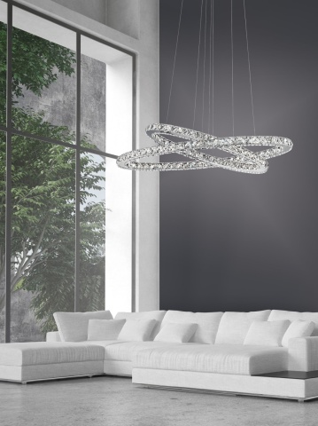 Corp de iluminat suspendat Celine Crom 85 x 42 x 120 cm