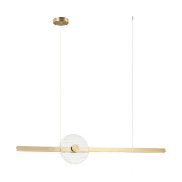 Corp de iluminat suspendat Cilindro Oro 3000K - Auriu, Transparent