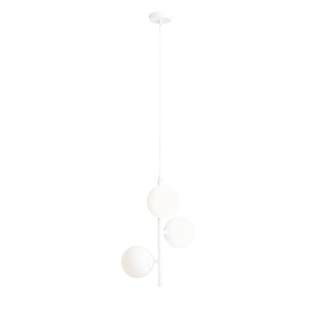 Corp de iluminat suspendat Fin 34 cm 3xE14 - Alb