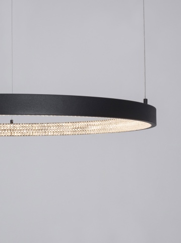Corp de iluminat suspendat Preston Negru Ø80 x H 120 cm