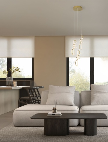 Corp de iluminat suspendat Soline Auriu Ø25 x H 150 cm