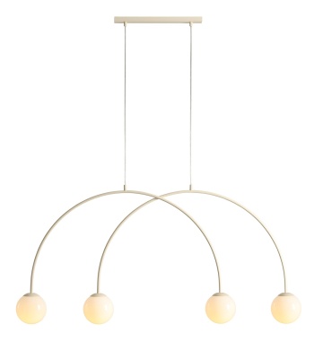 Corp de iluminat suspendat Una 130 cm 4xE14 - Crem