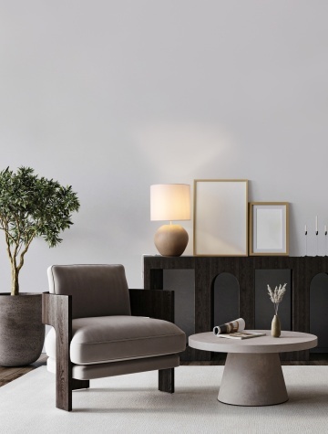 Lampa de masa Mizu Cream / Alb Ø35 x H 60 cm