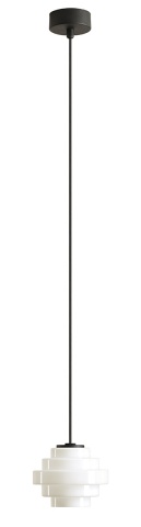 Pendul Filo 14 cm înălțime 220 cm 1xG9 - Alb lăptos