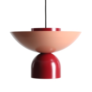 Pendul Ilia 37 cm 1xE27 - Roșu vin + Coral + Roșu