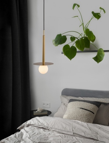 Pendul Pielo Opal / Auriu Ø22 x H 150 cm