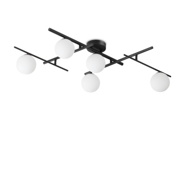 Plafoniera Atlas Negru - 106 cm