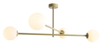 Plafoniera Pinne 4 Verde fistic 87 cm 4xE14