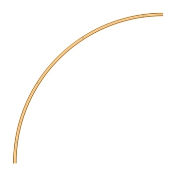 Sina curbata aplicata 6mm Ultra Slim Momentum - D:900, 6mm, Alamă