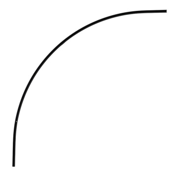 Șină magnetică curbată R60 - Negru