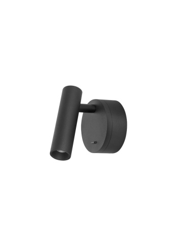 Aplica perete pentru pat Clip Negru 8 x 3,4 x 11 cm
