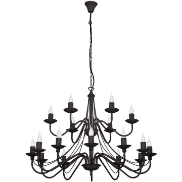 Candelabru Róża 85 cm 18xE14 - Negru