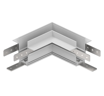 Colt incastrat pentru șină magnetică Magneto L 11 cm, A 11 cm - Alb