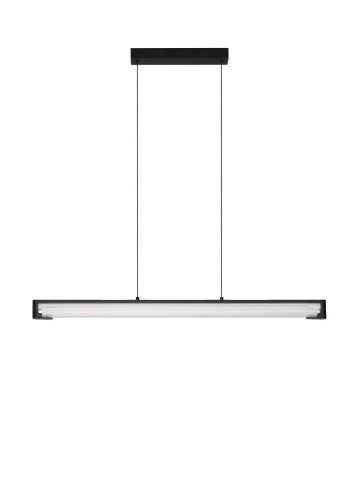 Corp de iluminat suspendat Emery Negru / Transparent 87 x 14,3 x 150 cm