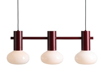 Corp de iluminat suspendat Flo 75 cm 3xE14 - Rubiniu