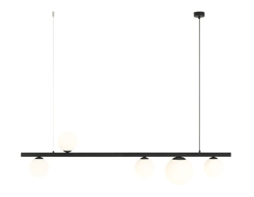 Corp de iluminat suspendat Garda 4xE14 / E27 - Negru