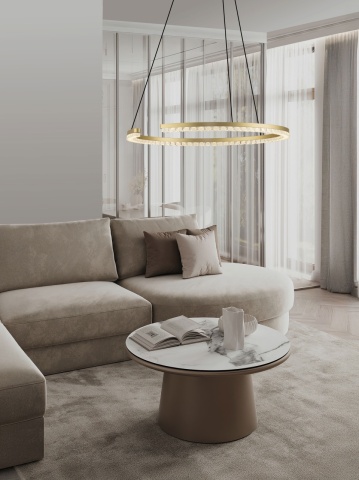 Corp de iluminat suspendat Greamy Auriu Ø65 x H 200 cm