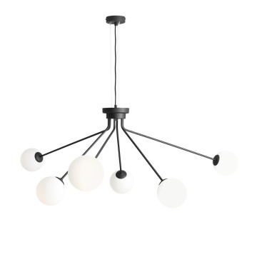 Corp de iluminat suspendat Holm 6xE14 - Negru