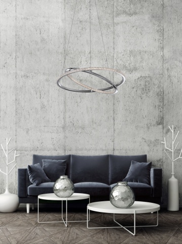 Corp de iluminat suspendat Livorno Crom Ø45 x H 120 cm