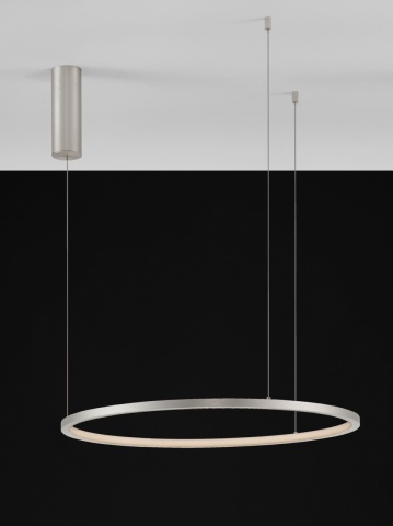 Corp de iluminat suspendat Tarquin Argintiu Ø60 x H 200 cm