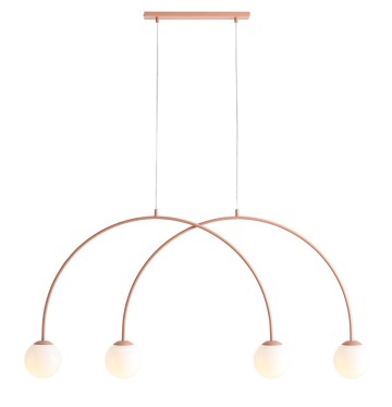 Corp de iluminat suspendat Una 130 cm 4xE14 - Coral