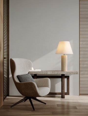 Lampa de masa Bacco Beige Ø30 x H 50 cm