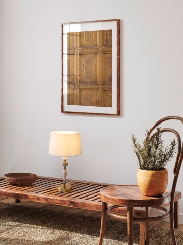 Lampa de masa Damo Soft Orange / Maro Ø34 x H 60 cm