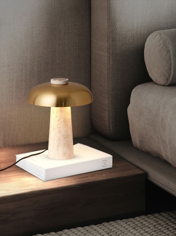 Lampa de masa Lento Auriu Ø26 x H 31 cm