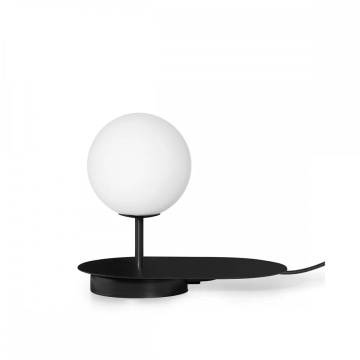 Lampă de masă / veioză HANEA ST black with a shelf, negru