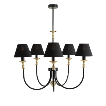 Lustra Roma 5 Negru 80 cm 5xE14