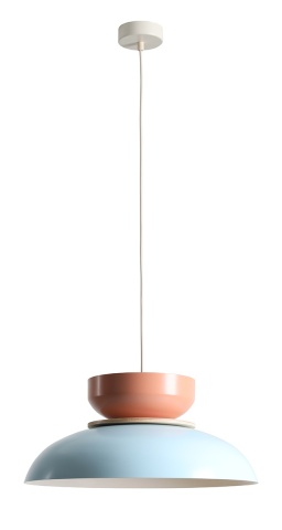 Pendul Aldo Light 47 cm 1xE27 - Albastru deschis + Coral