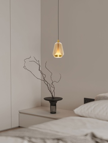 Pendul Alish Negru / Auriu / Champagne Ø12 x H 200 cm