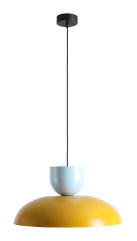 Pendul Ella 47 cm 1xE27 - Muștar + Albastru deschis