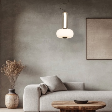 Pendul Lanterna Opale LED 3000K - Negru mat