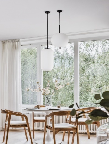 Pendul Lato Opal / Negru Ø22 x H 120 cm