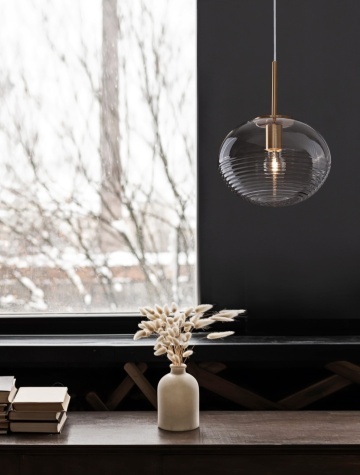 Pendul Maeve Transparent / Auriu Ø28 x H 190 cm